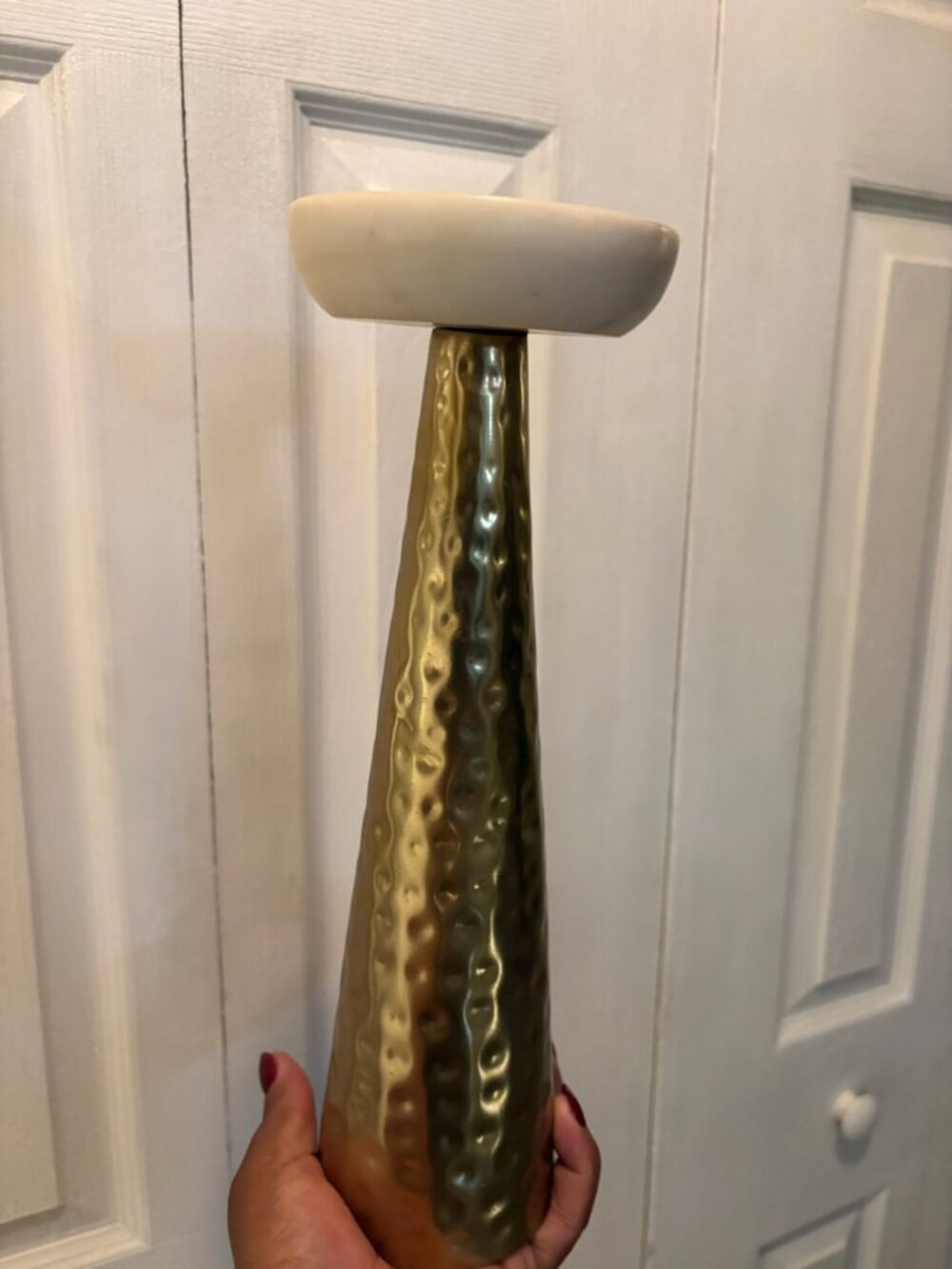 1 Gold + Marble Candle Holder